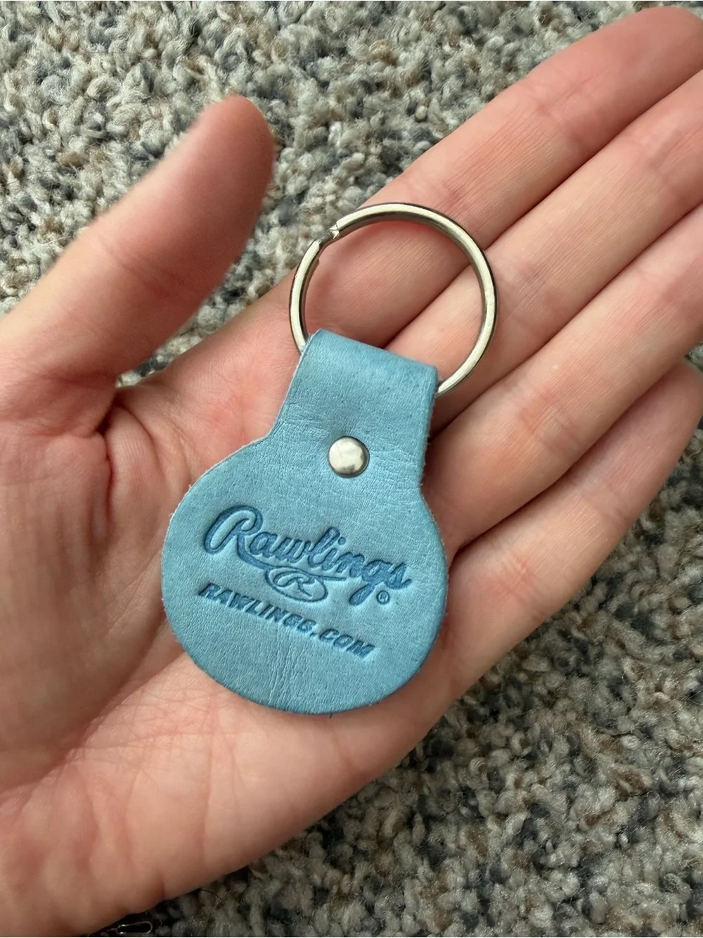 Rawlings Blue Leather Heart of Hide Key Fob